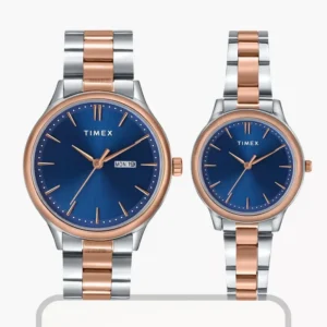 Timex Blue Dial Couple Watch